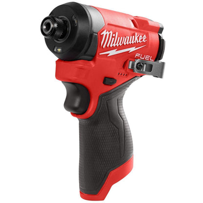 Milwaukee M12FID2-0 12V Brushless Sub Compact Impact Driver with 2 x 3.0Ah Battery Charger & Empty Tool Box (Without Inlay)